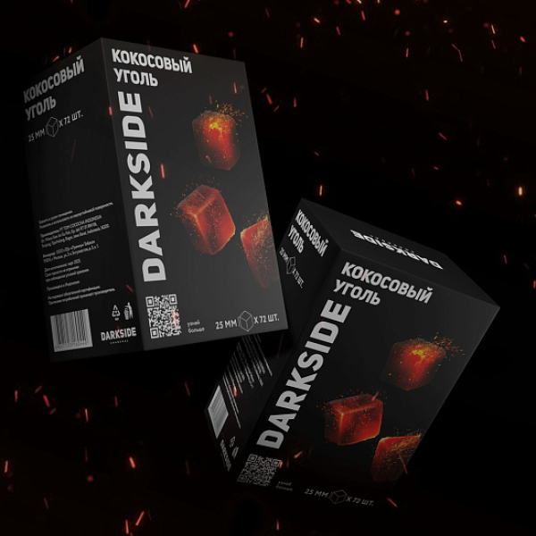 Уголь DARKSIDE CHARCOAL (BIG CUBE) 1KG 72 BRICKS в Калининграде