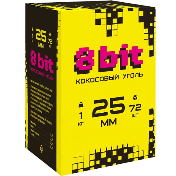 Кокосовый уголь Cocoloco 8bit 25мм в Калининграде