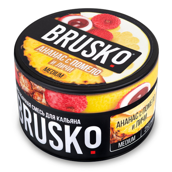 Смесь BRUSKO АНАНАС С ПОМЕЛО И ЛИЧИ (MEDIUM) 250 гр в Калининграде