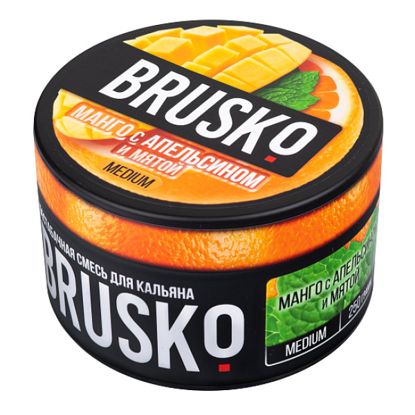 Смесь BRUSKO МАНГО С АПЕЛЬСИНОМ И МЯТОЙ (MEDIUM) 250 гр в Калининграде