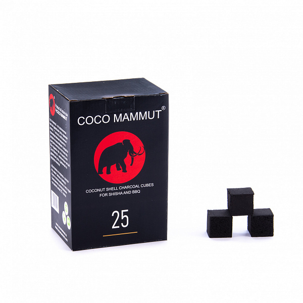 Уголь Cocomammut 25мм для кальяна - 1кг (72 шт) в Калининграде