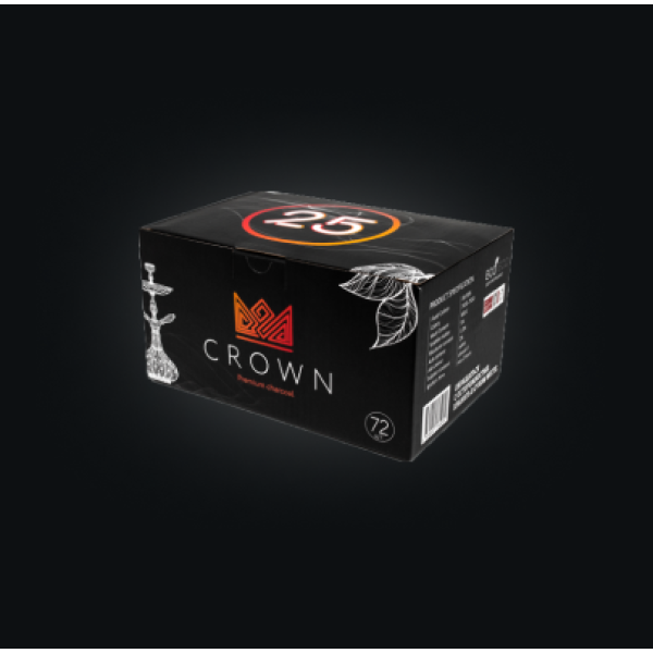 Уголь Crown 25 мм для кальяна (72 шт.) в Калининграде