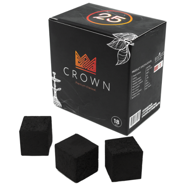 Кокосовый уголь Crown 25мм - 18 шт. в Калининграде