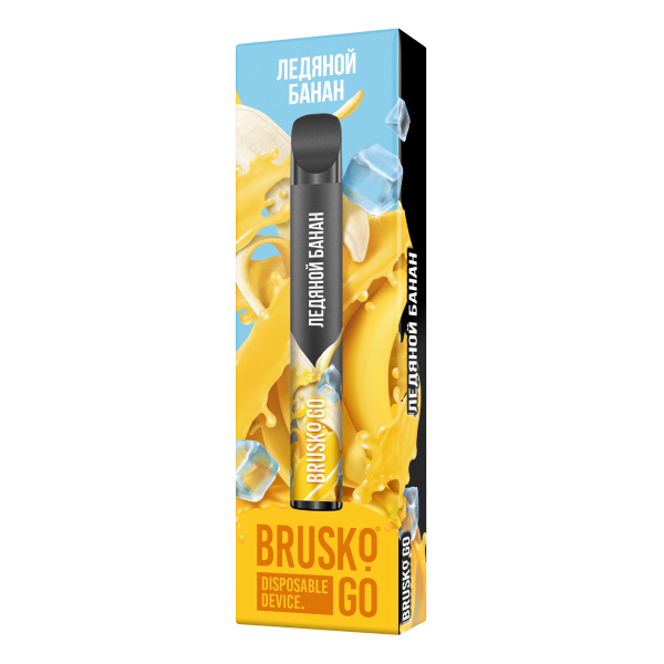 Одноразовая электронная сигарета Brusko Go Ледяной Банан 800 затяжек в Калининграде