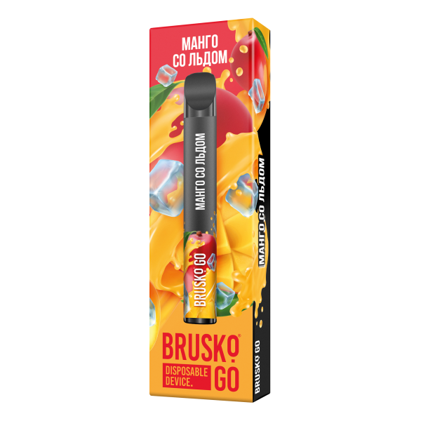 Одноразовая электронная сигарета Brusko Go Манго Со Льдом 800 затяжек в Калининграде