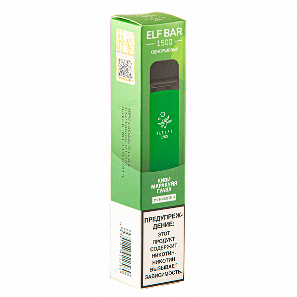 ELFBAR KIWI PASSION FRUIT GUAVA, 1500 тяг в Калининграде
