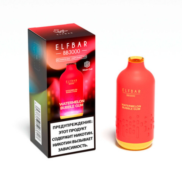 Elfbar BB3000 Арбузная жвачка, 3000 тяг в Калининграде