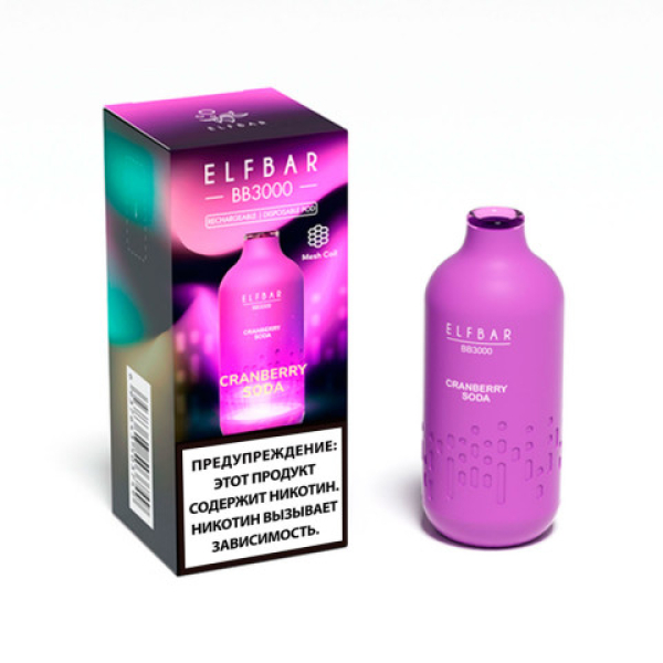 Elfbar BB3000 Клюквенная сода, 3000 тяг в Калининграде