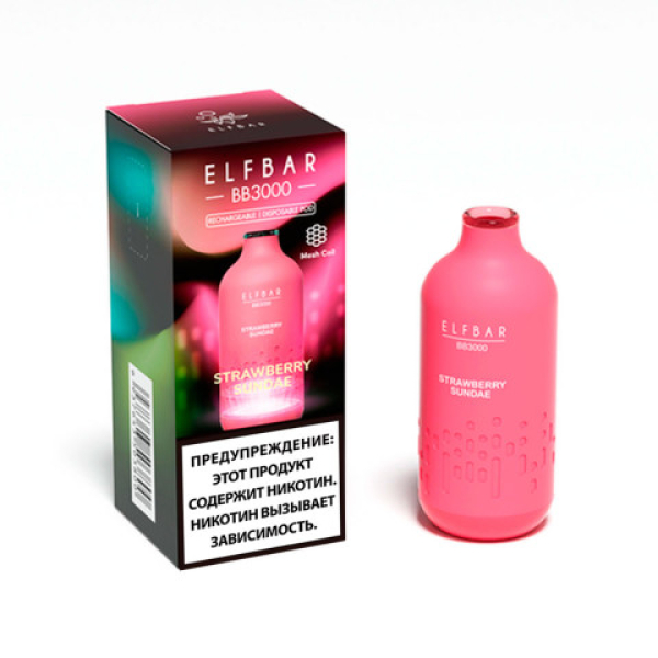 Elfbar BB3000 Мороженое с клубничным джемом, 3000 тяг в Калининграде