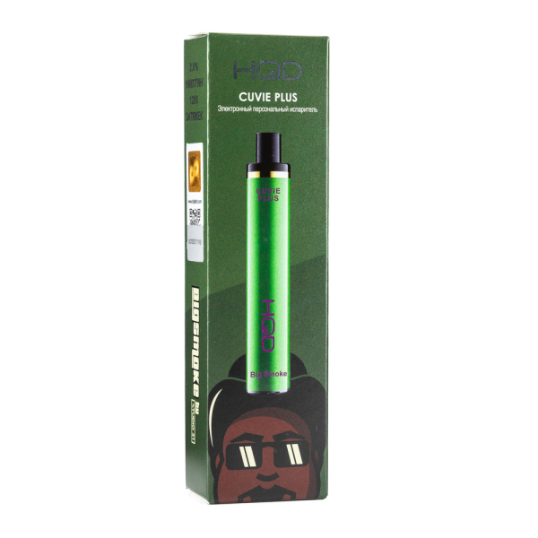 Одноразовая электронная сигарета HQD Cuvie Plus Big smoke 1200 затяжек в Калининграде