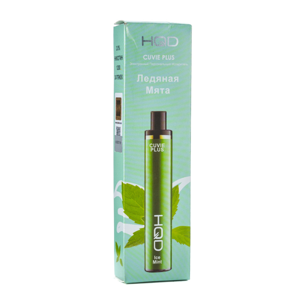 Одноразовая электронная сигарета HQD Cuvie Plus Ice Mint (Ледяная Мята) 1200 затяжек в Калининграде
