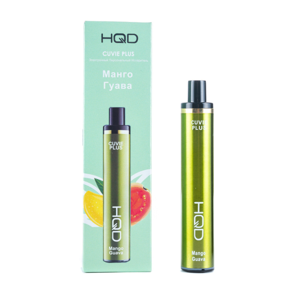 Одноразовая электронная сигарета HQD Cuvie Plus Mango Guava (Манго Гуава) 1200 затяжек в Калининграде