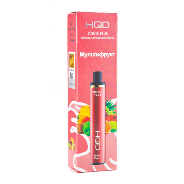 Одноразовая электронная сигарета HQD Cuvie Plus Mix Fruit (Мультифрукт) 1200 затяжек в Калининграде