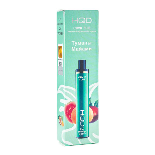 Одноразовая электронная сигарета HQD Cuvie Plus Orange Guava (Туман Майами) 1200 затяжек в Калининграде