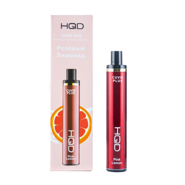 Одноразовая электронная сигарета HQD Cuvie Plus Pink Lemon (Розовый Лимонад) 1200 затяжек в Калининграде