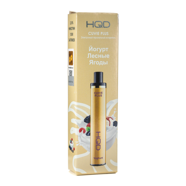 Одноразовая электронная сигарета HQD Cuvie Plus Yoghurt (Йогурт лесные ягоды) 1200 затяжек в Калининграде