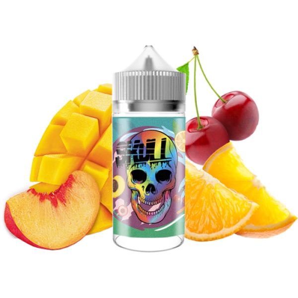 Жидкость SKULL Fruit Bomb (Персик Мандарин Ледяная Вишня) (100 мл, 0 мг/мл) в Калининграде