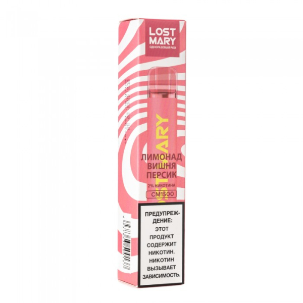 Lost Mary Cherry Peach Lemonade Лимонад вишня персик, 1500 тяг в Калининграде