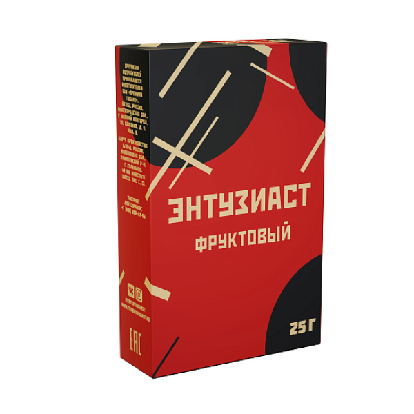 Табак ЭНТУЗИАСТ ФРУКТОВЫЙ 25 гр в Калининграде