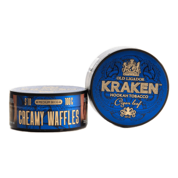 Табак Kraken Medium Seco Creamy Waffles (Сливочные вафли) 100 гр в Калининграде