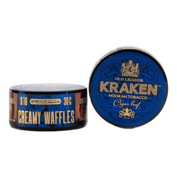 Табак Kraken Medium Seco Creamy Waffles (Сливочные вафли) 30 гр в Калининграде
