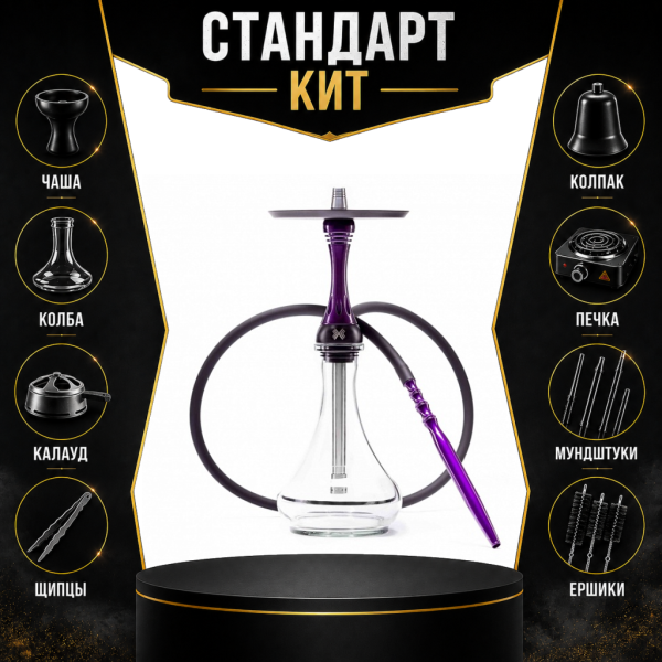 Набор с кальяном  Alpha Hookah X Purple СТАНДАРТ в Калининграде