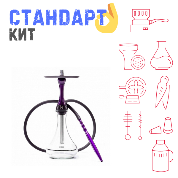 Набор с кальяном  Alpha Hookah X Purple СТАНДАРТ в Калининграде