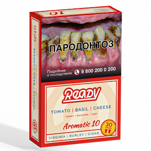 Табак READY №10 TOMATO BASIL CHEESE (Томат Базилик сыр) 30 гр в Калининграде