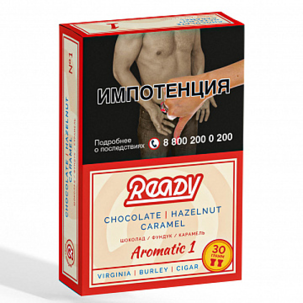 Табак READY №1 CHOCOLATE HAZELNUT CARAMEL (Шоколад Орех Карамель) 30 гр в Калининграде