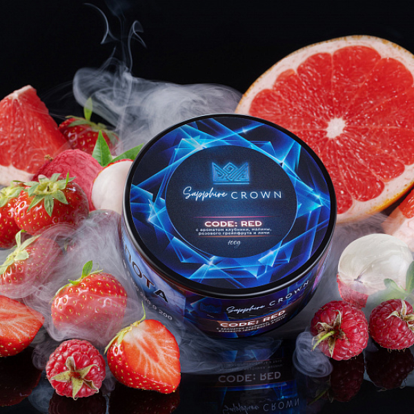 Табак Sapphire Crown Code red (Малина клубника) 100 гр в Калининграде