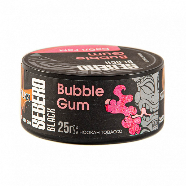 Табак SEBERO BLACK BUBBLE GUM 25 гр в Калининграде