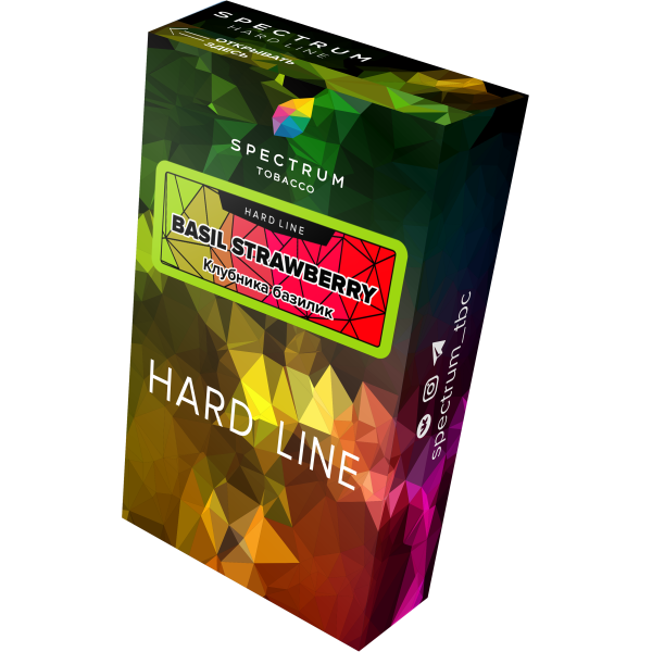 Табак Spectrum Hard basil strawberry 40 грамм в Калининграде