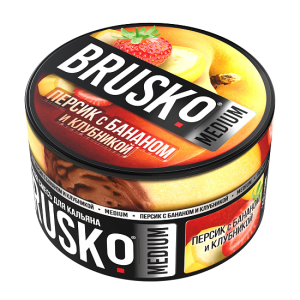 Смесь Brusko Персик с бананом и клубникой 250 гр в Калининграде