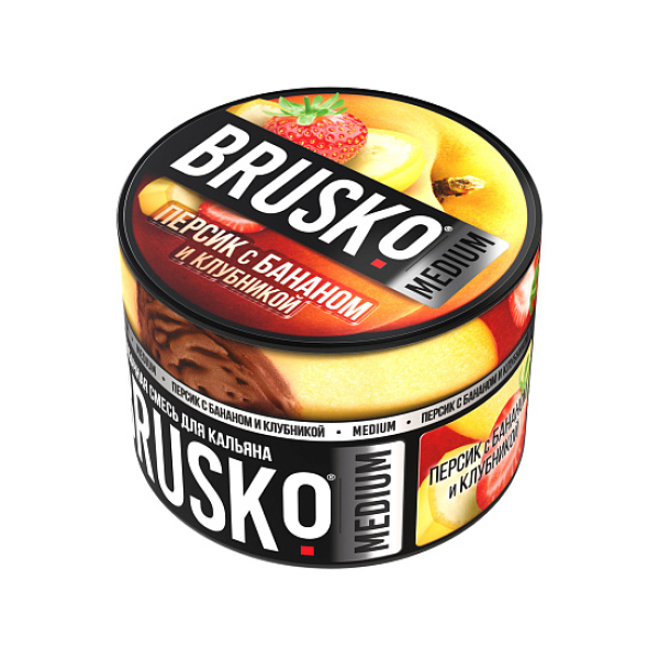 Смесь Brusko Персик с бананом и клубникой 50 гр в Калининграде