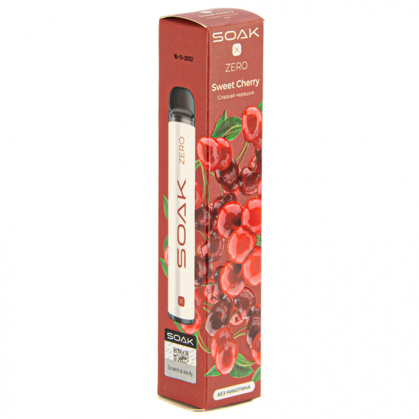 SOAK X ZERO Sweet cherry 1500 затяжек (без никотина) в Калининграде