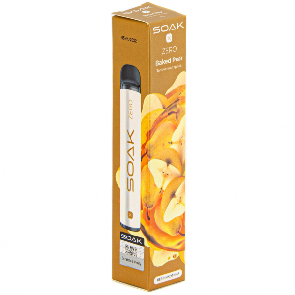 SOAK X ZERO Baked pear 1500 затяжек (без никотина) в Калининграде