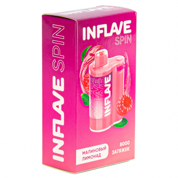 INFLAVE SPIN Малиновый лимонад (8000 затяжек) в Калининграде