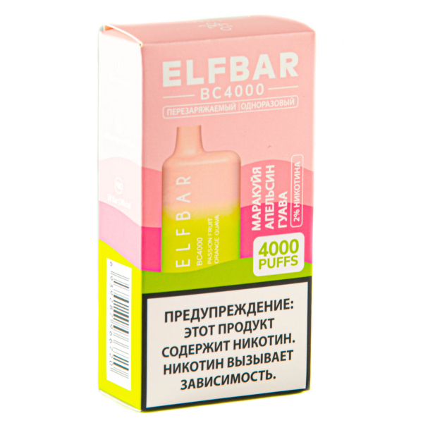 ELF BAR Passionfruit Orange Guava (4000 затяжек) 20 мг в Калининграде