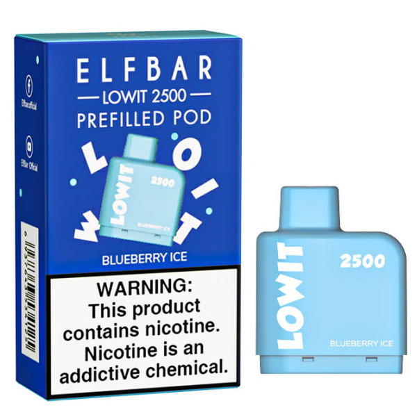 Картридж Elf Bar Lowit 2500 20 мг, 6 мл (Blueberry Ice) в Калининграде