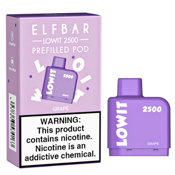 Картридж Elf Bar Lowit 2500 20 мг, 6 мл (Grape) в Калининграде