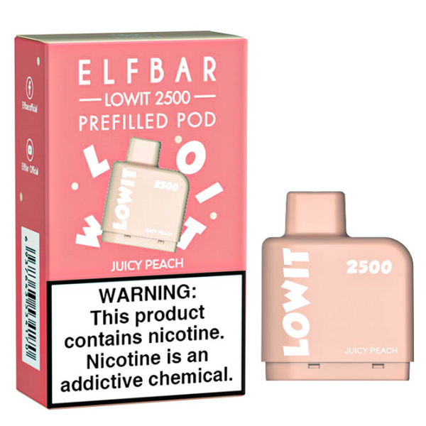 Картридж Elf Bar Lowit 2500 20 мг, 6 мл (Juicy Peach) в Калининграде