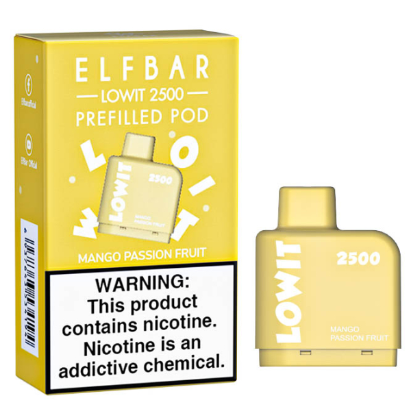 Картридж Elf Bar Lowit 2500 20 мг, 6 мл (Mango Passion Fruit) в Калининграде