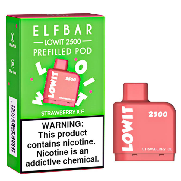 Картридж Elf Bar Lowit 2500 20 мг, 6 мл (Strawberry Ice) в Калининграде