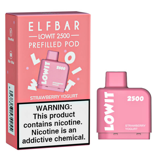 Картридж Elf Bar Lowit 2500 20 мг, 6 мл (Strawberry Yogurt) в Калининграде