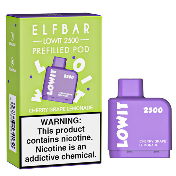Картридж Elf Bar Lowit 2500 20 мг, 6 мл (Cherry Grape Lemonade) в Калининграде