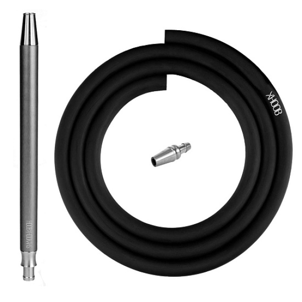Hoob Smpl Xl Шланг Комплект Black (Черный Шланг, Мундштук, Коннектор Plug) в Калининграде