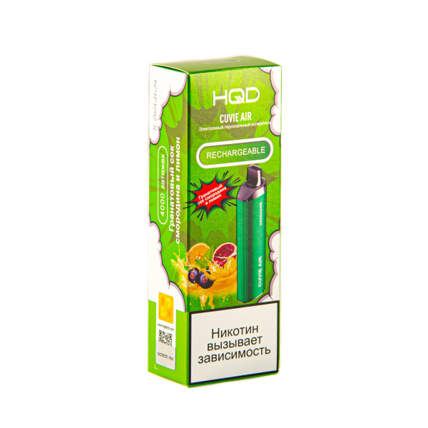 Hqd Cuvie Air Гранатовый Сок, Смородина И Лимон (4000 Затяжек) в Калининграде