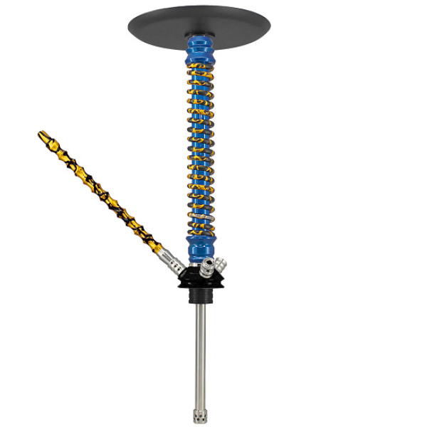 Кальян Mamay Custom V3 №12 Coilovers Голубой Золотой Сплеш  в Калининграде