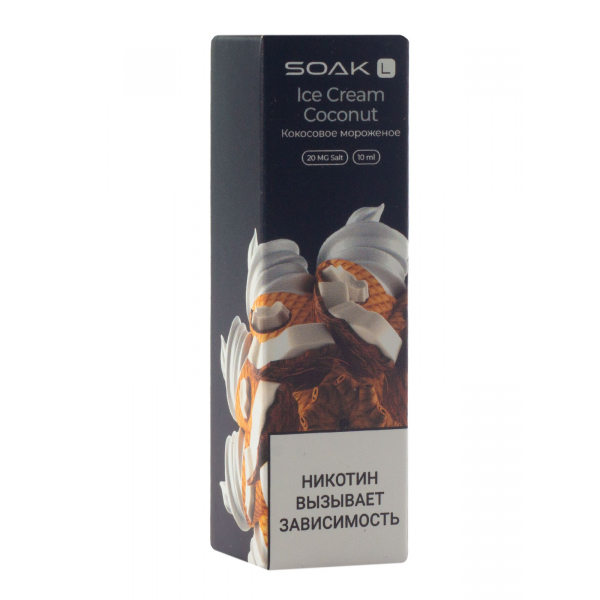 Жидкость Soak Ice Cream Coconut 10 Мл 2 Мг в Калининграде