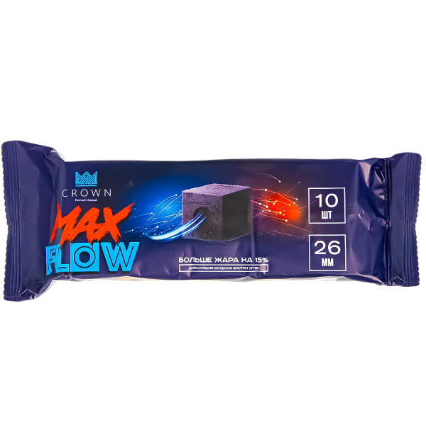 Уголь Crown Maxflow Кокосовый 10 Шт (26 Мм) в Калининграде